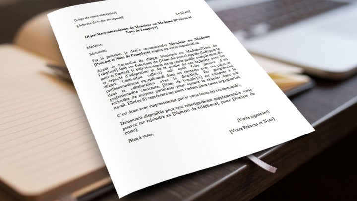 Modèle de lettre de recommandation