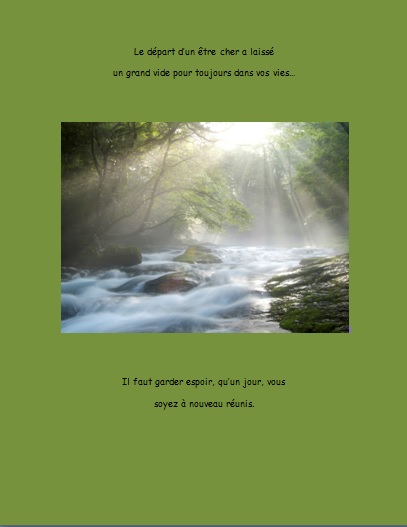 Message de condoléances… Le départ d’un être cher