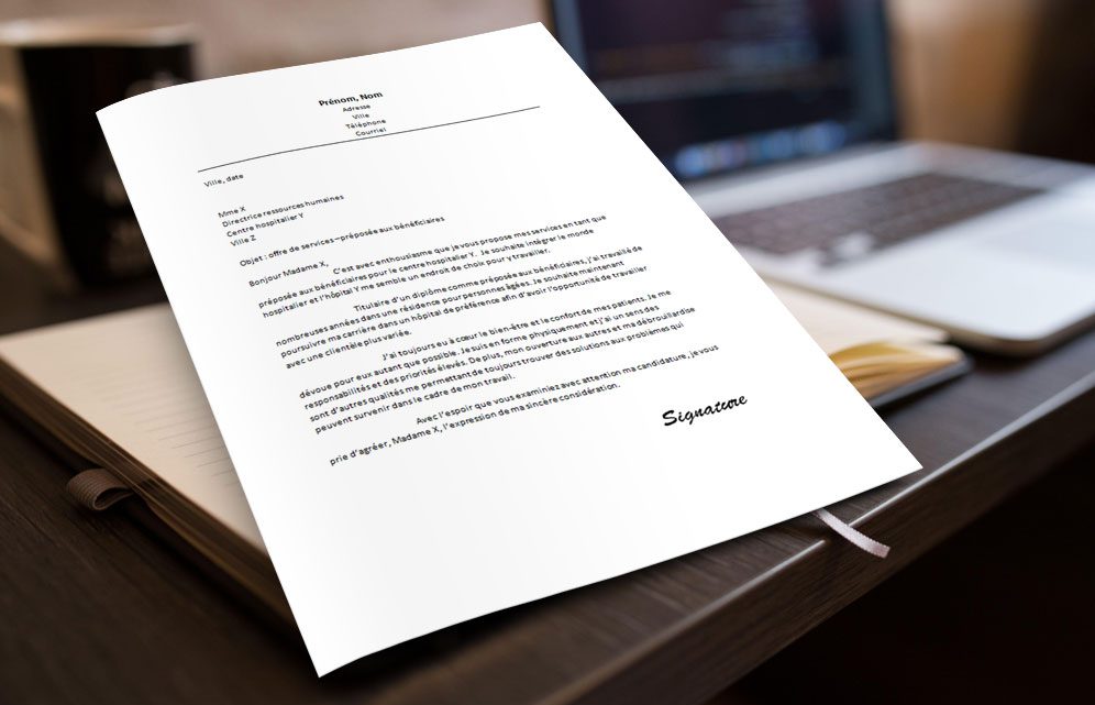Lettre de motivation | Préposée aux bénéficiaires