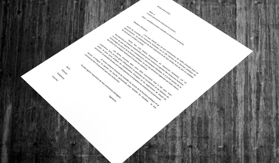 Lettre de motivation | Conseiller en ressources humaines Lettre de motivation | Conseiller en ressources humaines