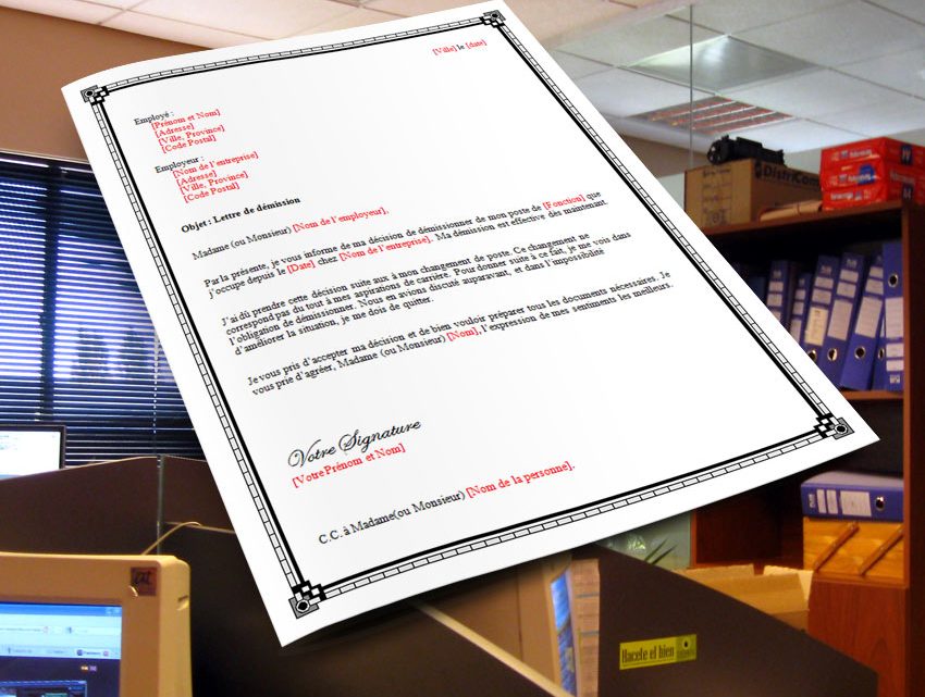 Lettre de démission pour faute grave de l’employeur Lettre de démission pour faute grave de l’employeur