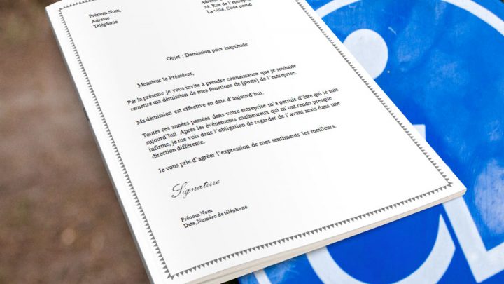 Lettre de démission pour inaptitude