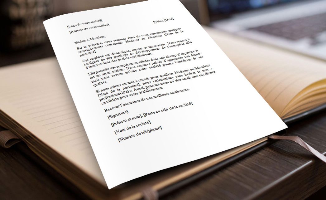 Exemple de lettre de recommandation