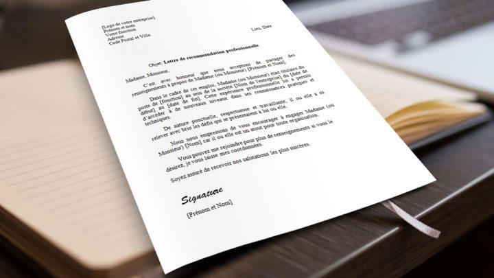 Lettre de Recommandation Professionnelle | Modèle word et texte gratuit