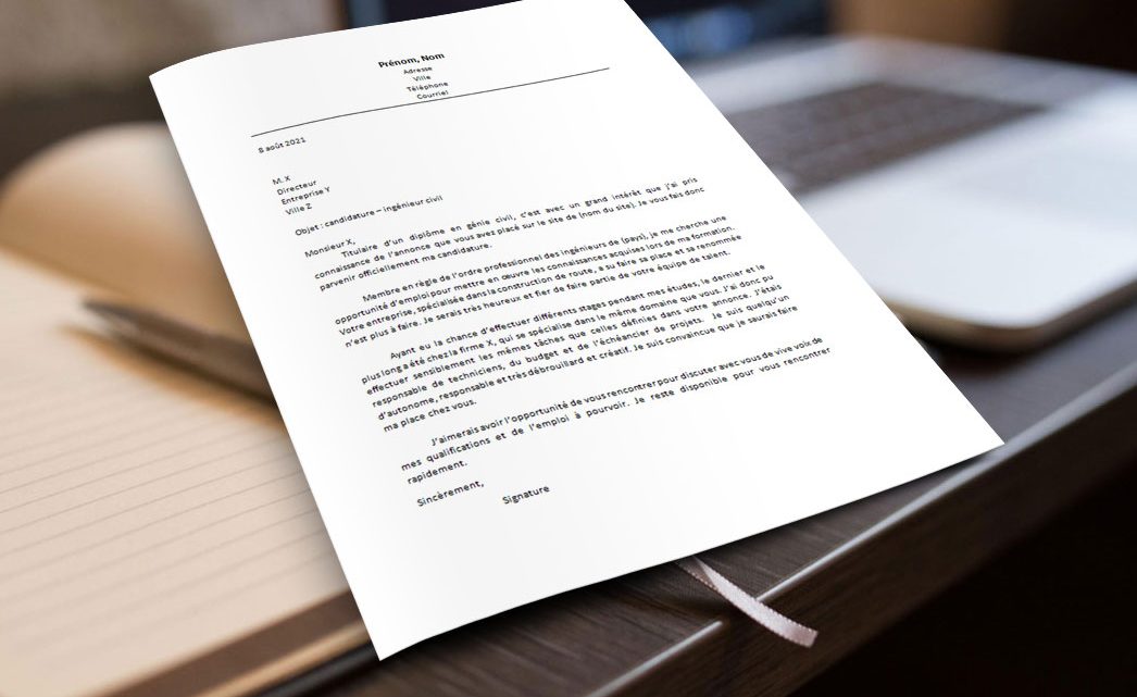 Lettre de motivation | Ingénieur civil Lettre de motivation | Ingénieur civil