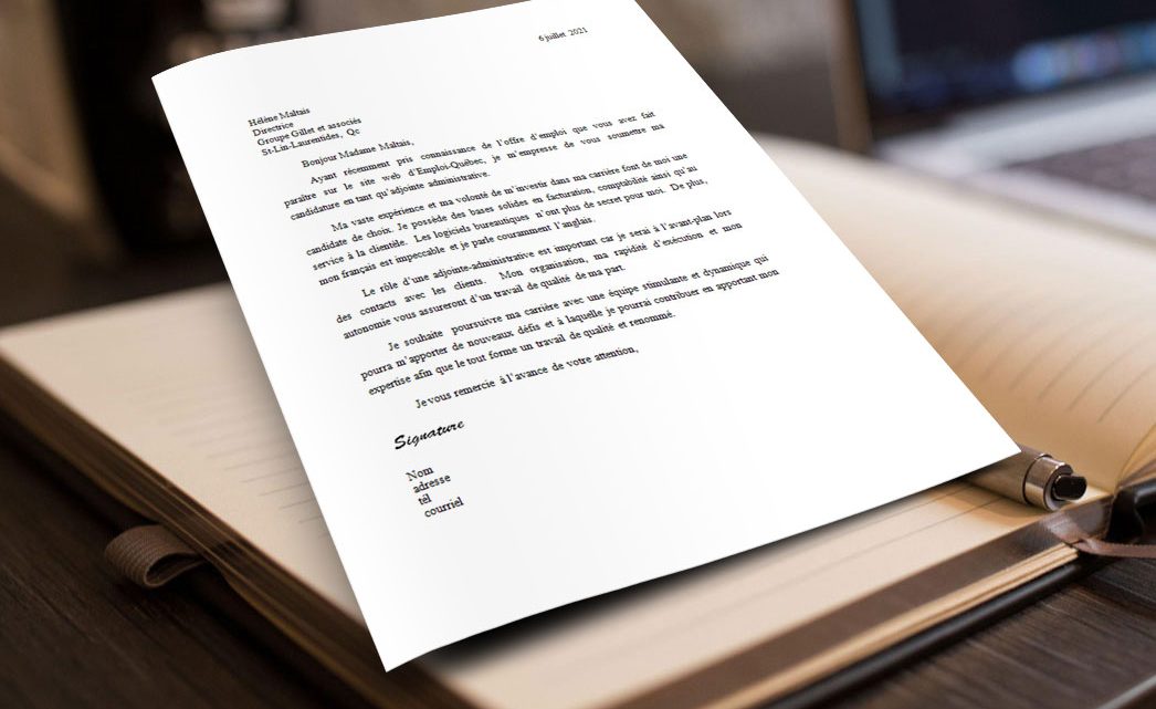 Lettre de motivation | Adjointe administrative