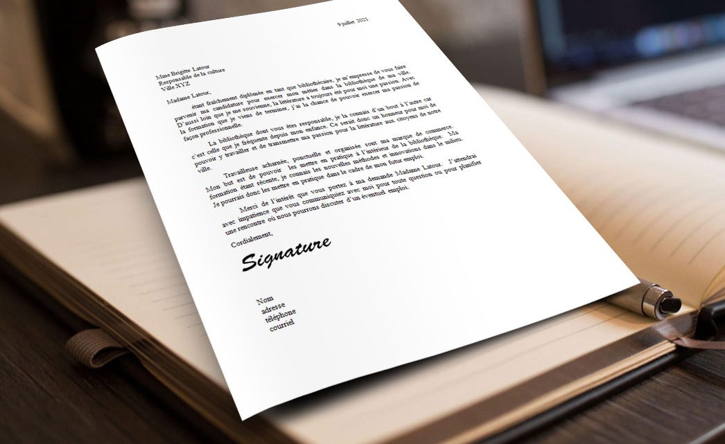 Lettre de motivation | Bibliothécaire
