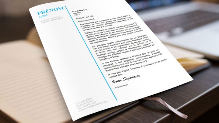 Modèle de Lettre de motivation au Design Professionnel | secrétaire administrative