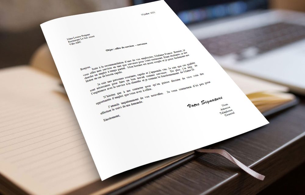 Lettre de motivation | Serveuse