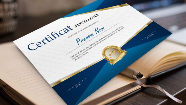 Certificat d&rsquo;excellence