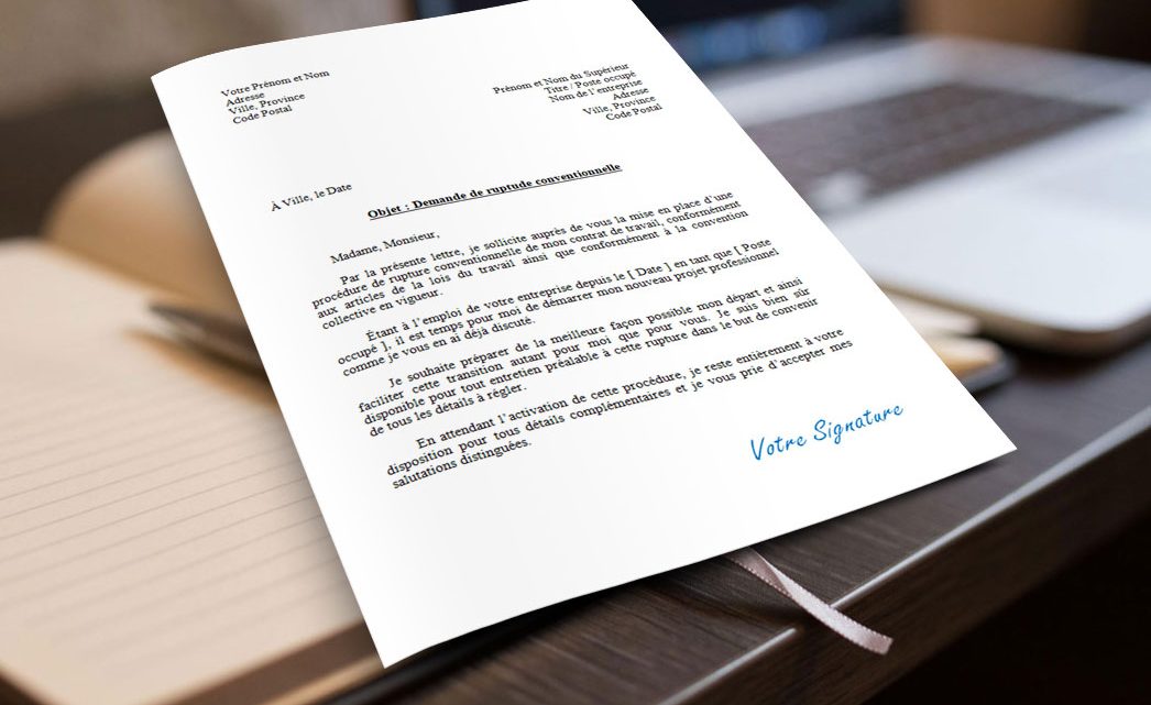 Demande de rupture conventionnelle du contrat de travail – Exemple et Modèle de lettre Demande de rupture conventionnelle du contrat de travail – Exemple et Modèle de lettre