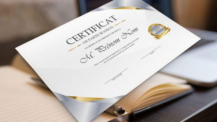 Certificat de participation – Modèle Word gratuit