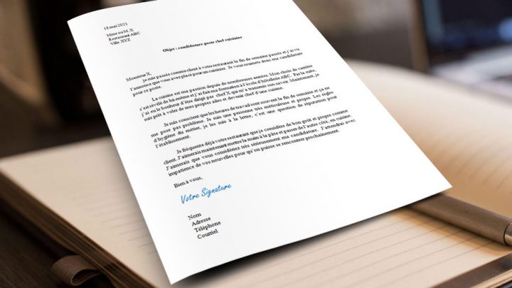 Lettre de motivation | Chef cuisinier
