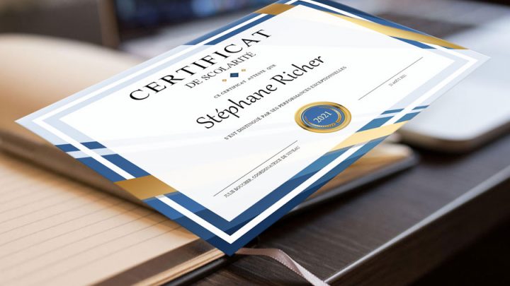 Certificat de scolarité