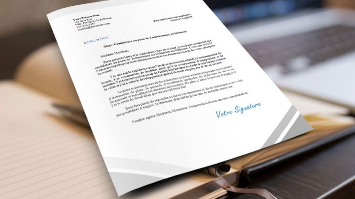 Technicienne ou technicien en bâtiment | Lettre de présentation