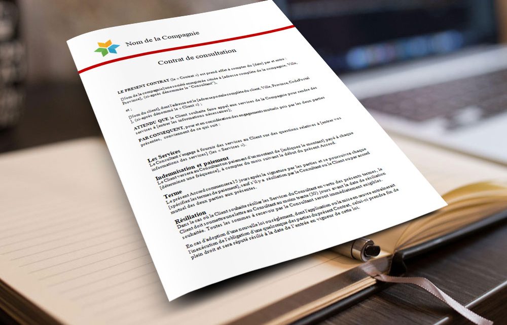 Contrat de consultation Contrat de consultation