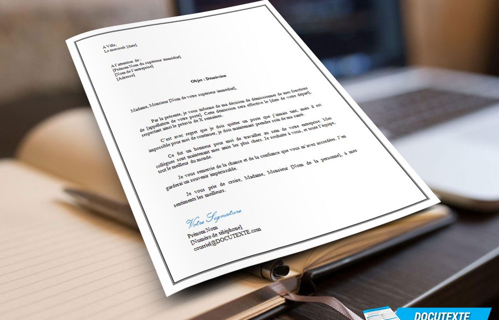 Lettre de démission gentille