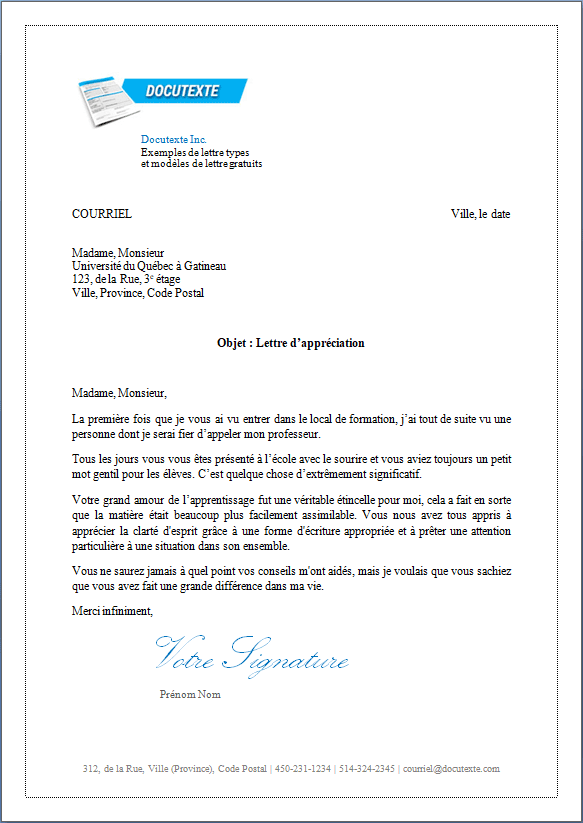 Lettre d