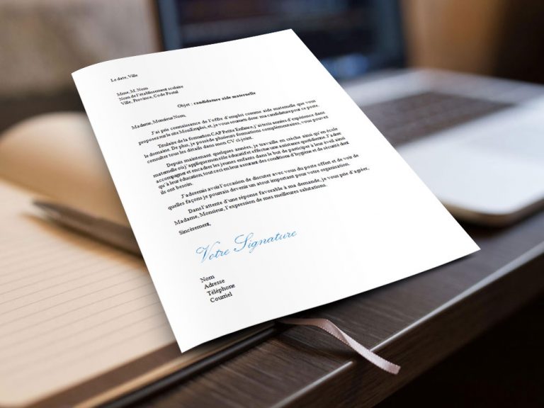Lettre de motivation Aide Maternelle - Docutexte