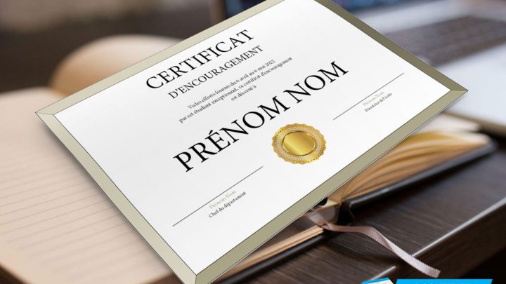 Certificat d’encouragement